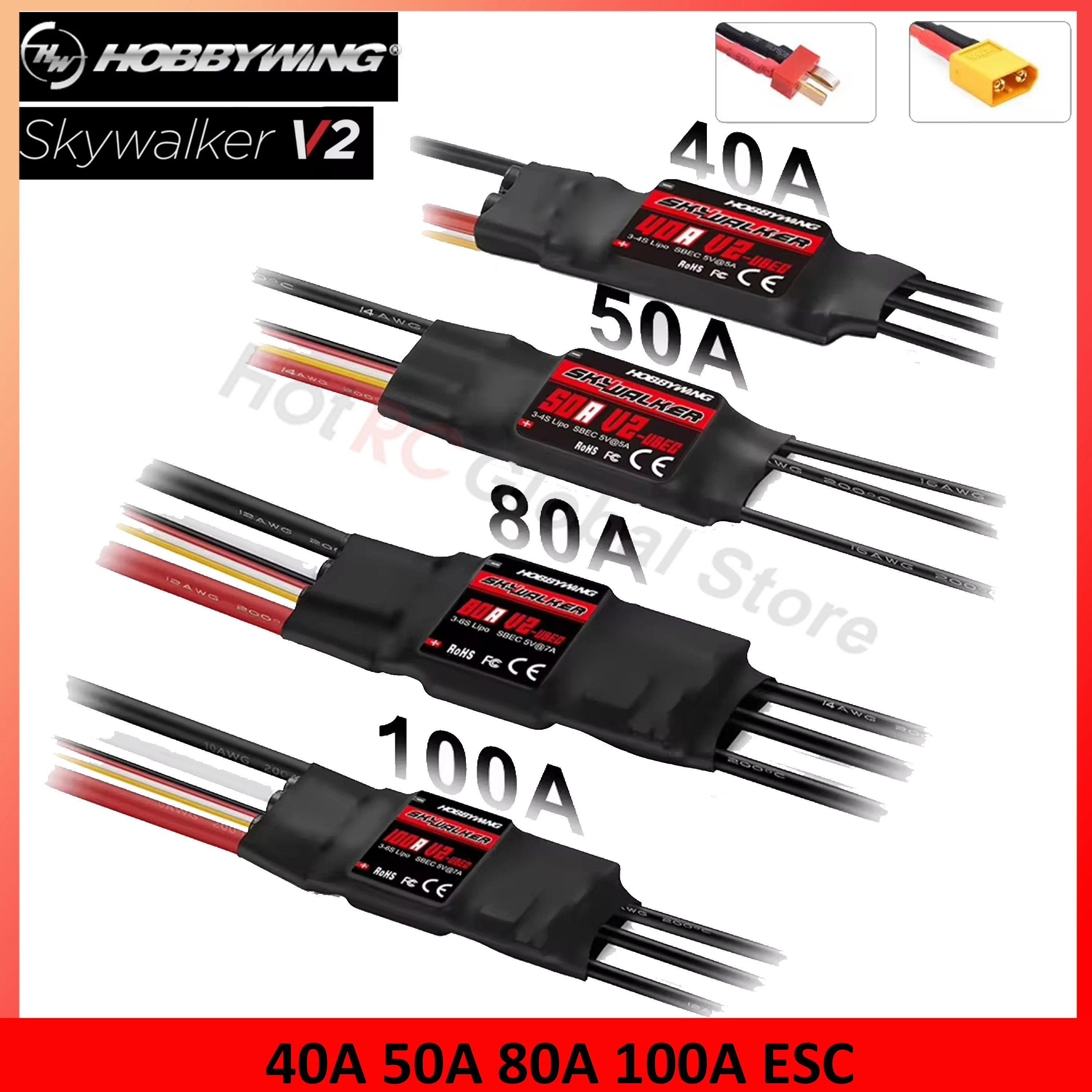 Brushed Drone Motor - HOBBYWING Skywalker-CONTROLADOR DE VELOCIDAD ESC sin