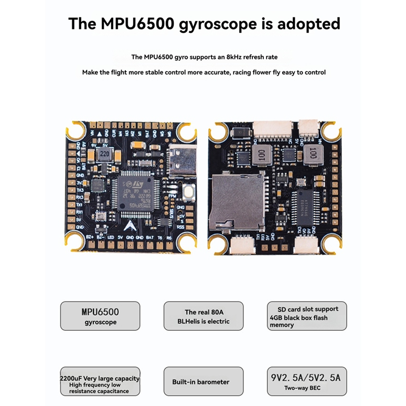 80A + F405/F722 STACK para Dro - F722 Flight Controller reseña y precio