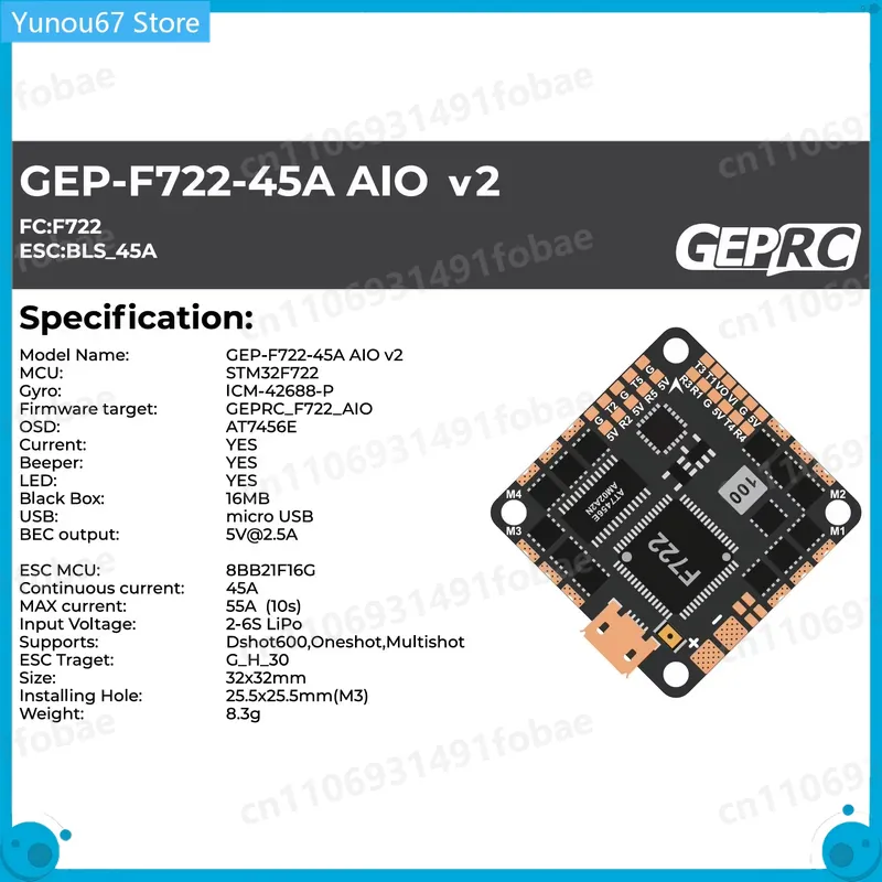 Controlador de Vuelo GEPRC GEP - F722 Flight Controller reseña y precio