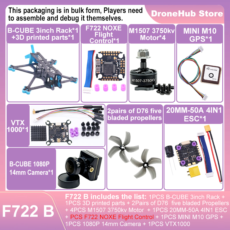 Kit de Marco para Dron FPV B-C - F722 Flight Controller reseña y precio