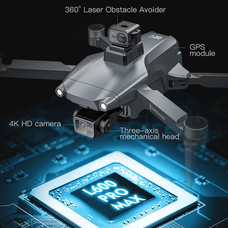 L600 PRO MAX GPS Drone profesi - Brushed Drone Motor reseña y precio