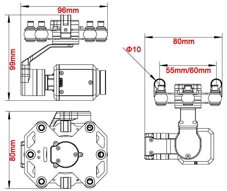 Tarot TL3T20 Gimbal de 3 Ejes  - Drone With Camera reseña y precio