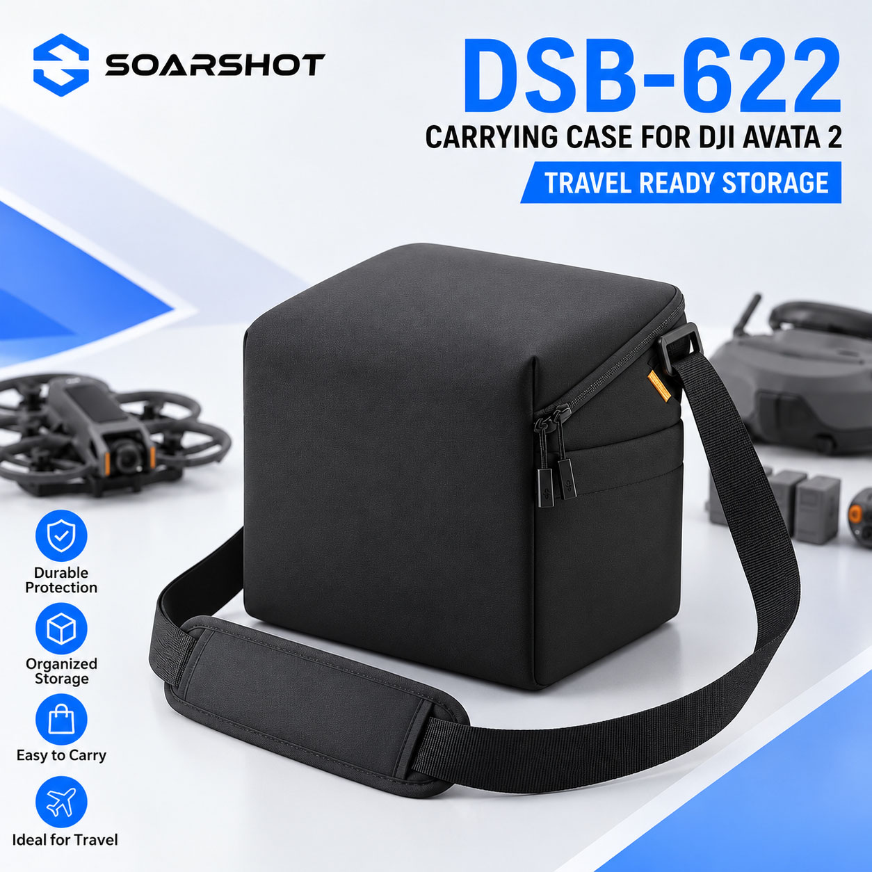 Estuche de Transporte SOARSHOT - Drone Goggles Dji reseña y precio